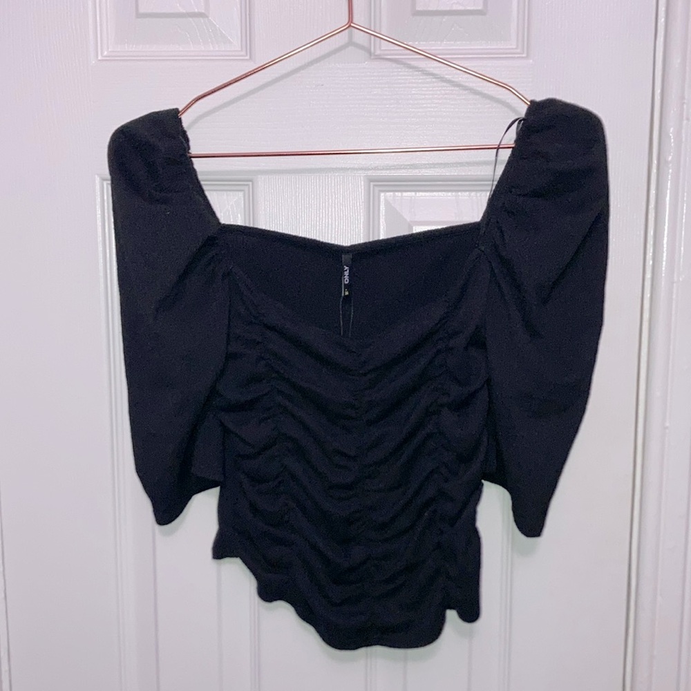 Stylish Black Square Neck‎ Top